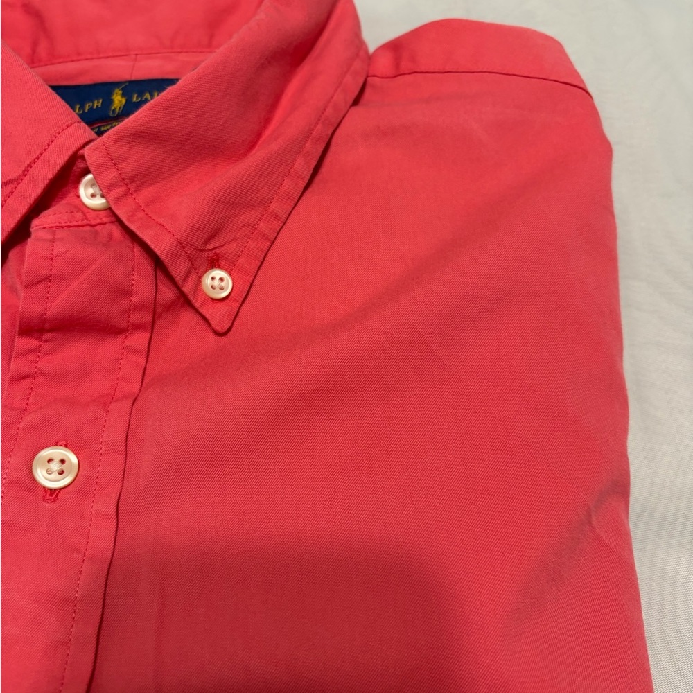 Polo by Ralph Lauren Salmon Button-Down Shirt Long Sleeve Men’s large - Picture 9 of 13